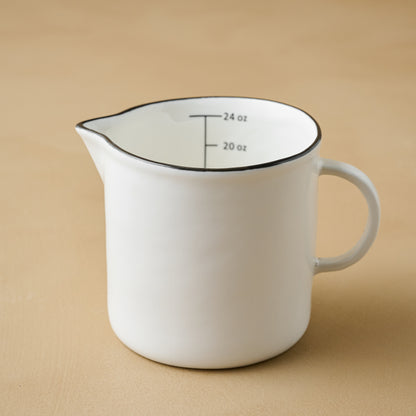 Magnolia Black Rim Measuring Pitcher in large