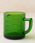 magnolia green glass one cup measuring cup