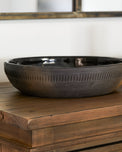 Rustic Black Clay Accent Bowl