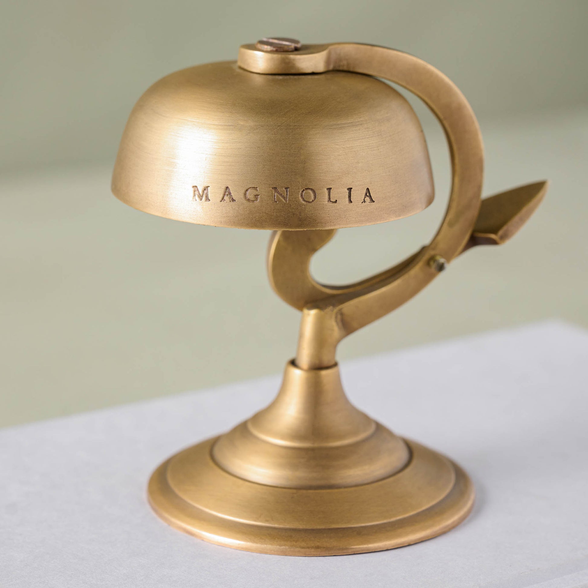 Antique Brass Bell engraved with Magnolia logo