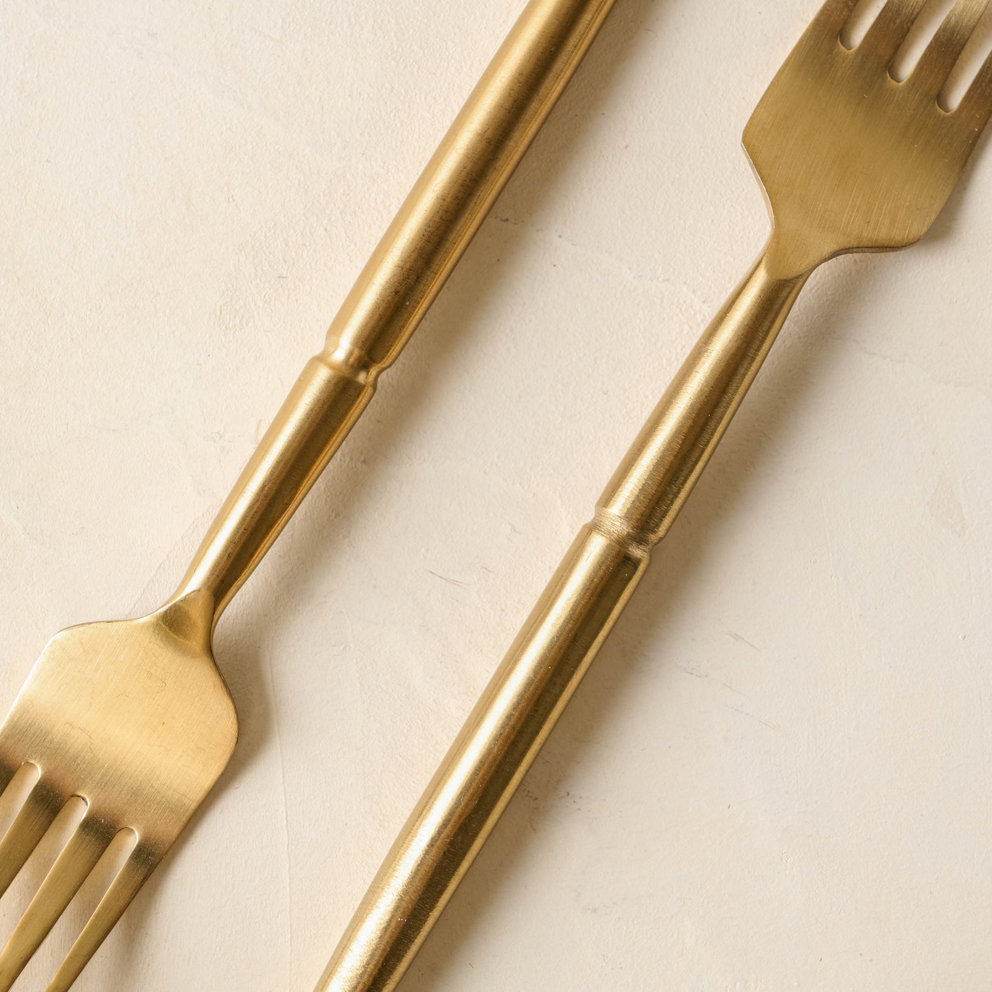 Antique Gold Flatware (Set of 5) close up of forks