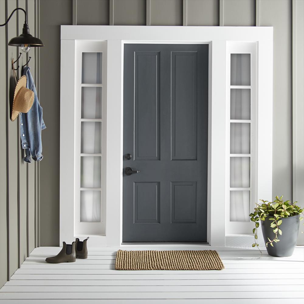 Almost black with dark blue undertones exterior paint