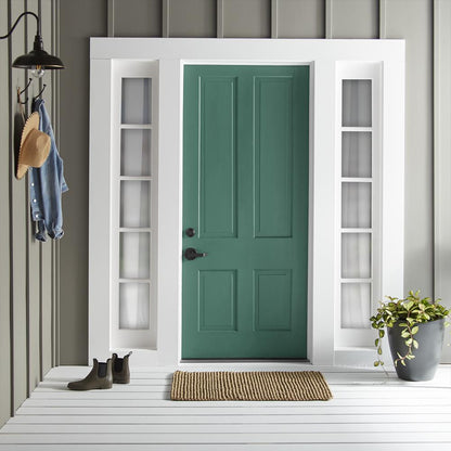 Crisp hunter green with golden accents exterior paint