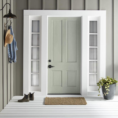 Creamy mint green exterior paint