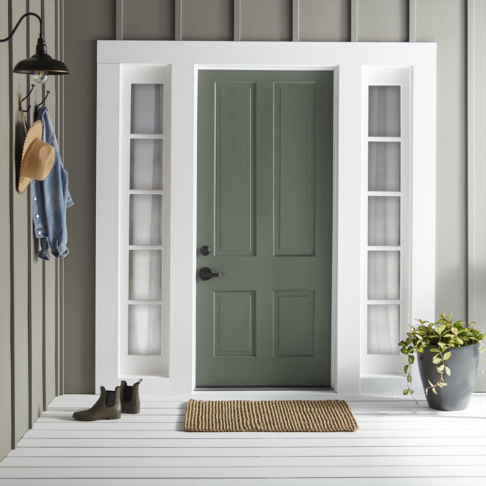 Dark and rich sage green exterior paint
