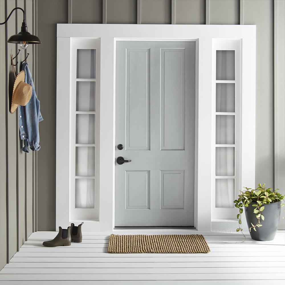 Light silver gray exterior paint