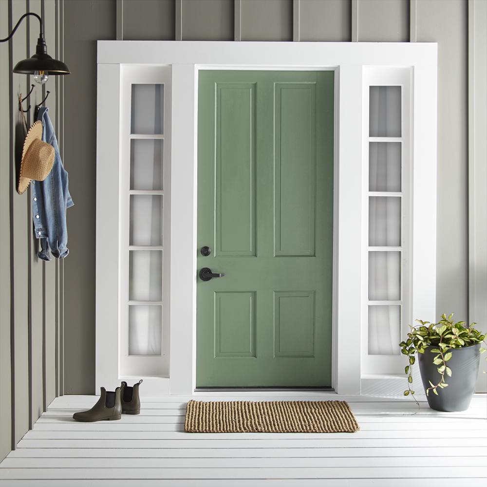 Bold and crisp green exterior paint