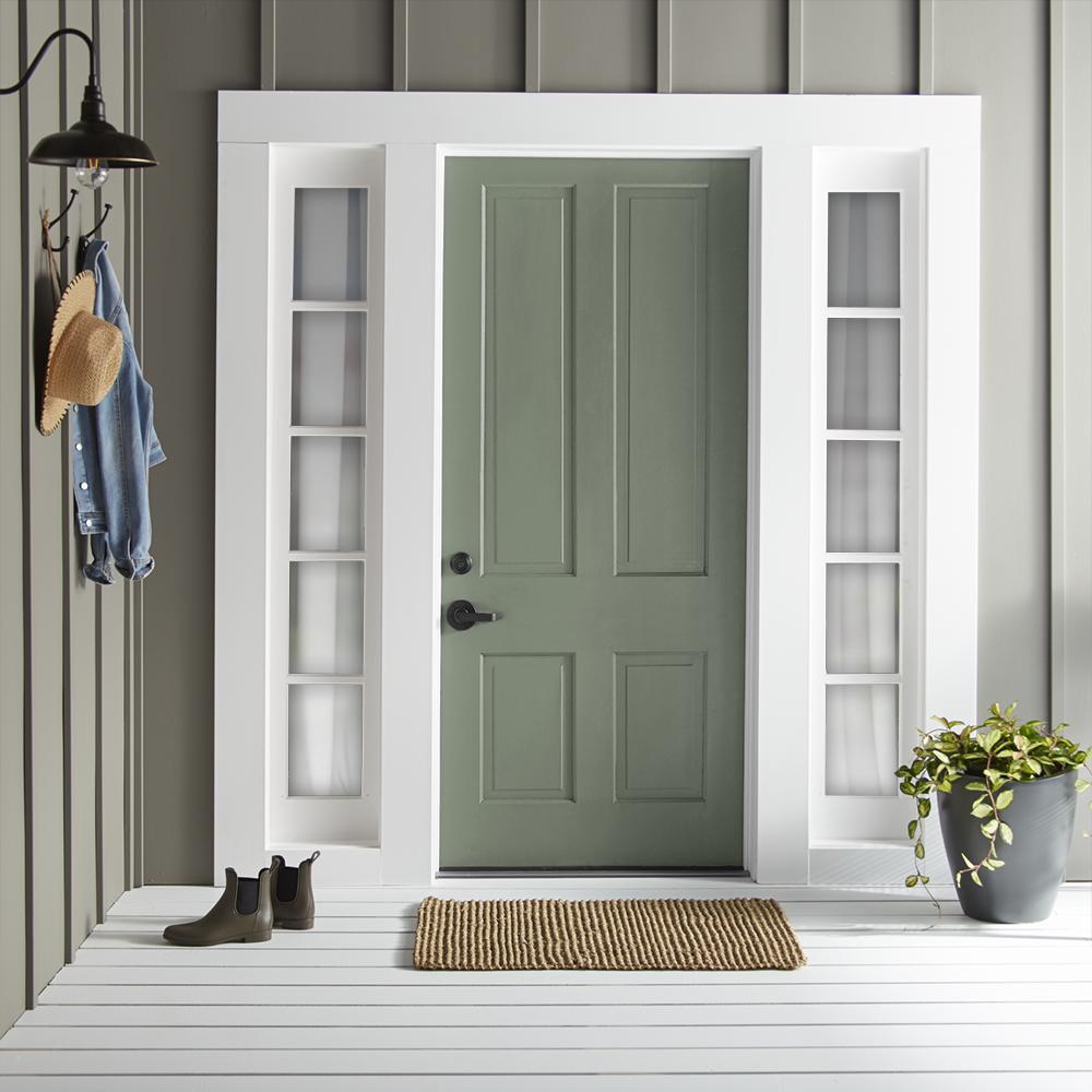 Earthy green with natural hints of hazel exterior paint