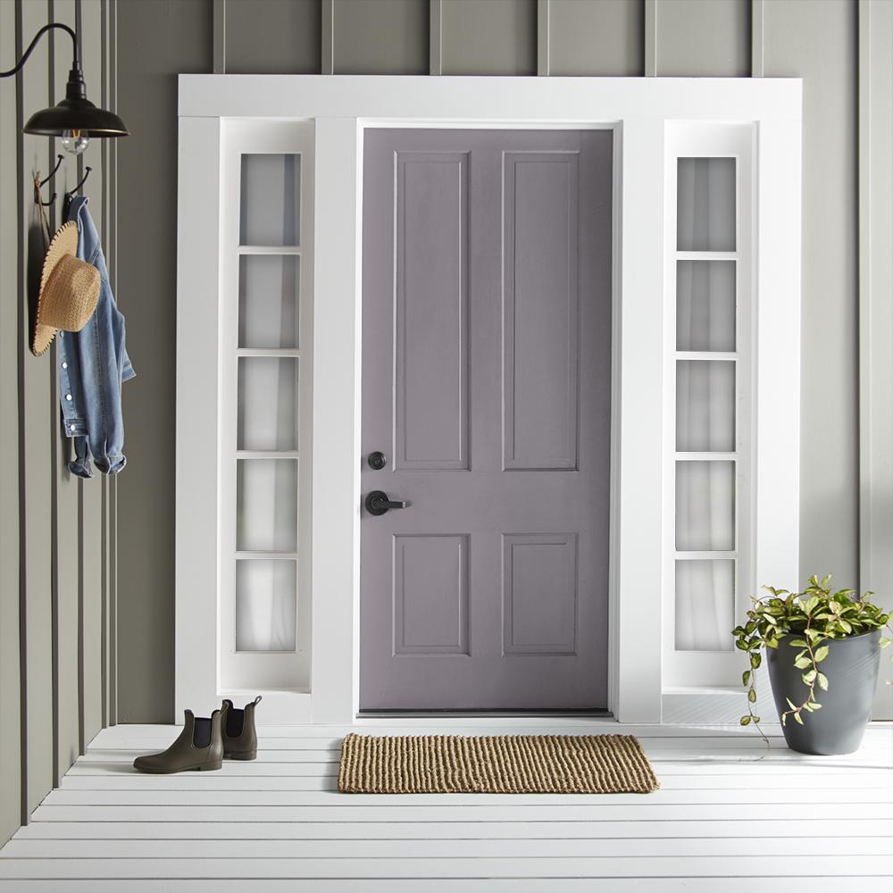 Deep pastel purple exterior paint