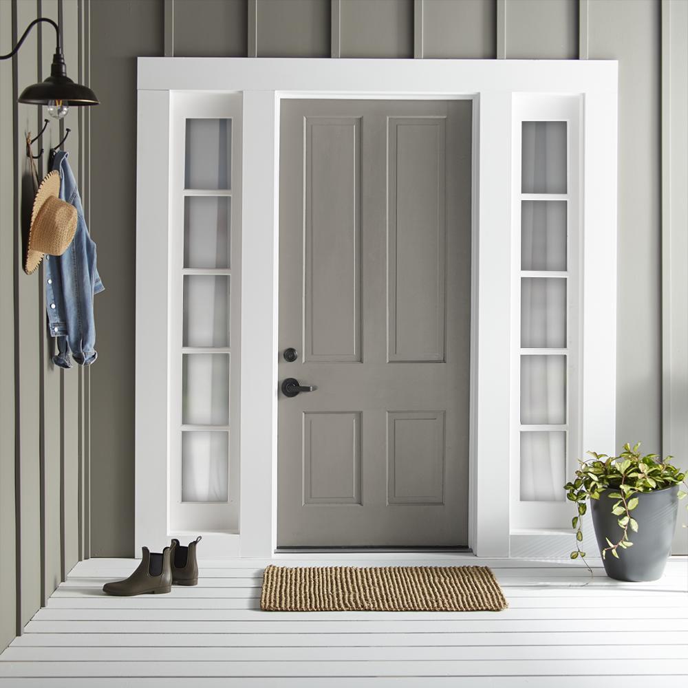 Muted smoky brown exterior paint