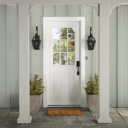 Creamy mint green exterior paint