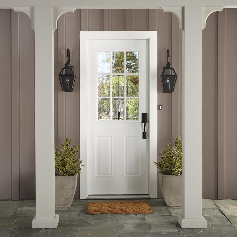 warm brown with yellow accents exterior paint