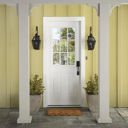 Earthy yellow with slight green undertone exterior paint