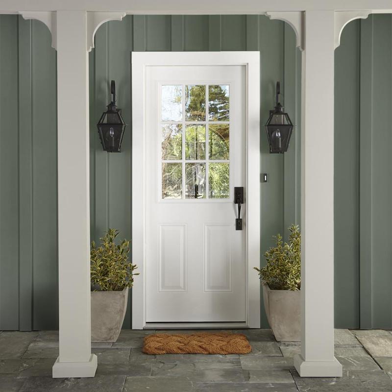 Dark and rich sage green exterior paint