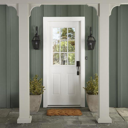 Dark and rich sage green exterior paint