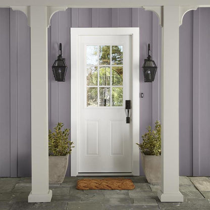 Deep pastel purple exterior paint