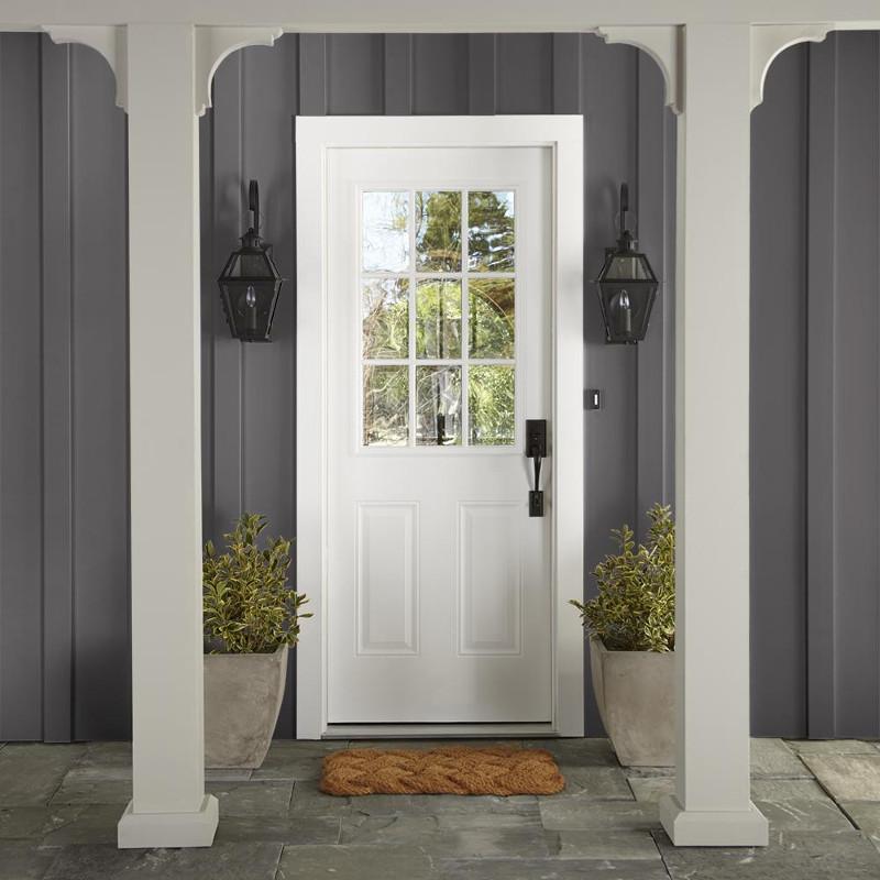 Almost black with green undertones exterior paint