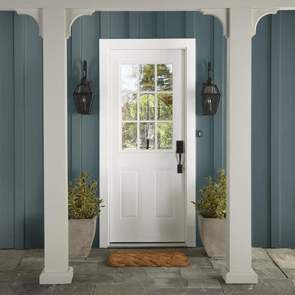 muted peacock blue exterior paint