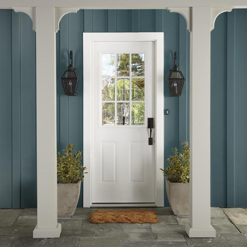 Denim inspired blue that remains vibrant and bold exterior paint