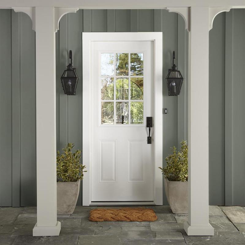 Almost army green with earthy brown and gray exterior paint