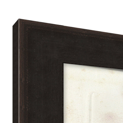 art print of preserved plants in wooden frame