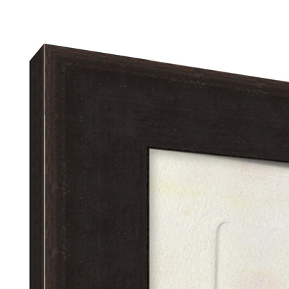 art print of preserved plants in wooden frame