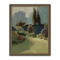 traditionally framed painting of a forest