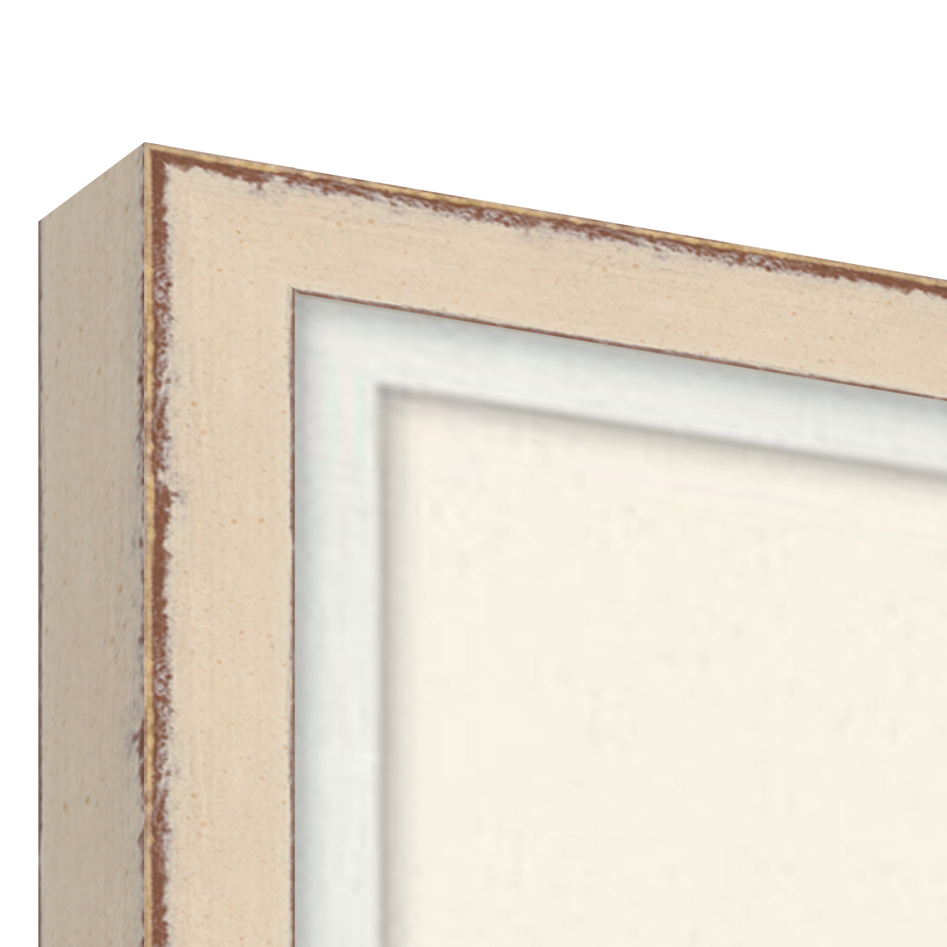 landscape sketch of mountains and valley in an off-white frame with small white mat