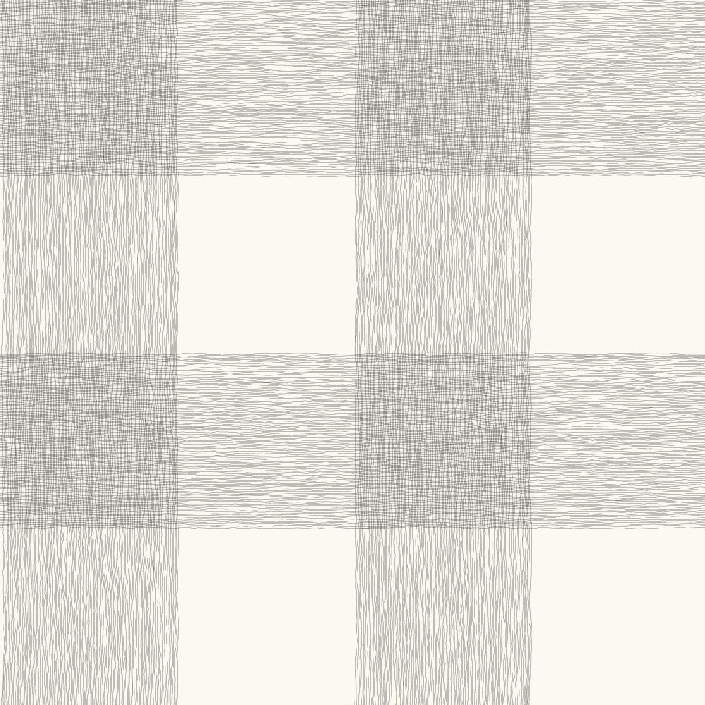 grey and white textured buffalo check patterned wallpaper