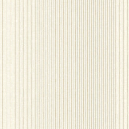 cream and khaki ticking stripe pattern wallpaper