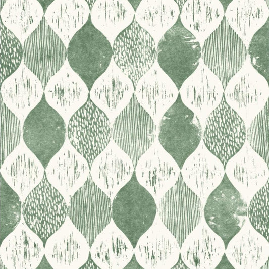 green and white wood grain ogee stripe pattern wallpaper