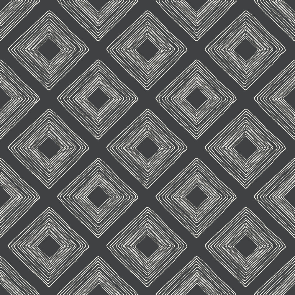black and white diamond sketched pattern wallpaper