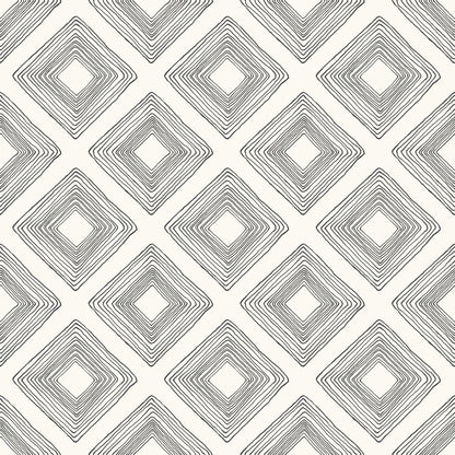 black on white diamond sketch patterned wallpaper