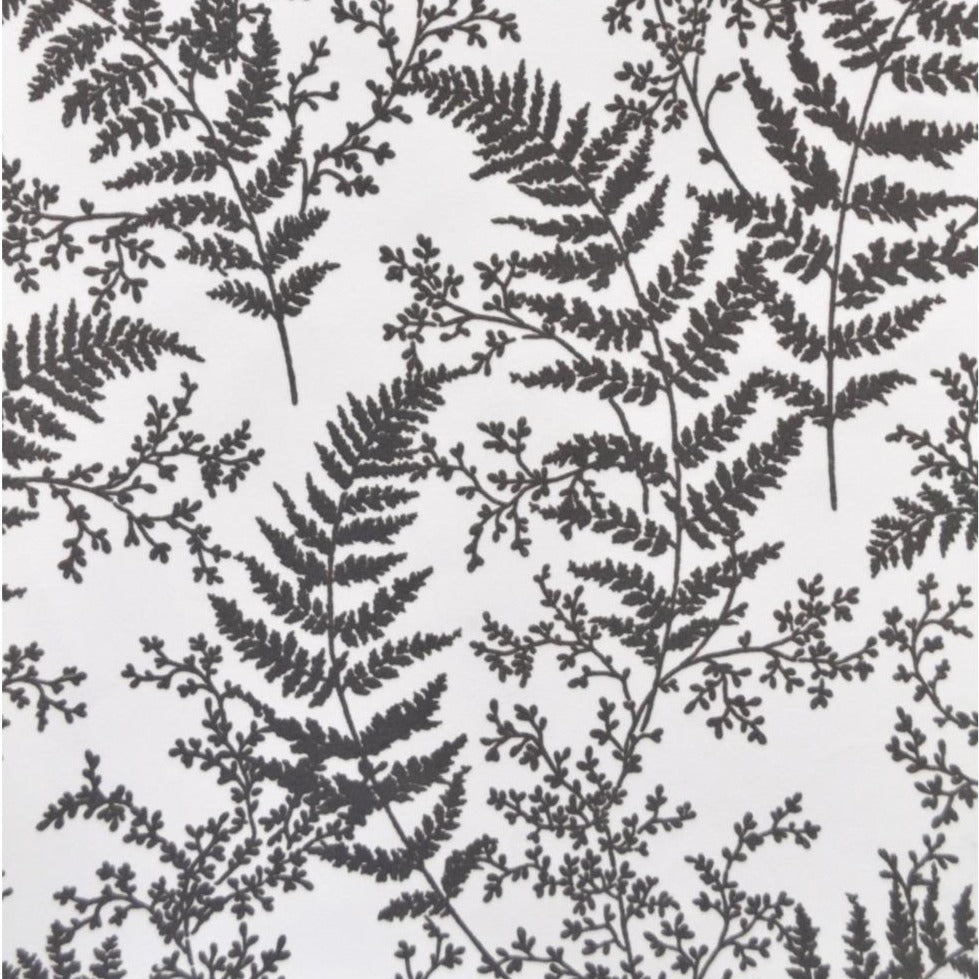 grey  and white fern pattern wallpaper