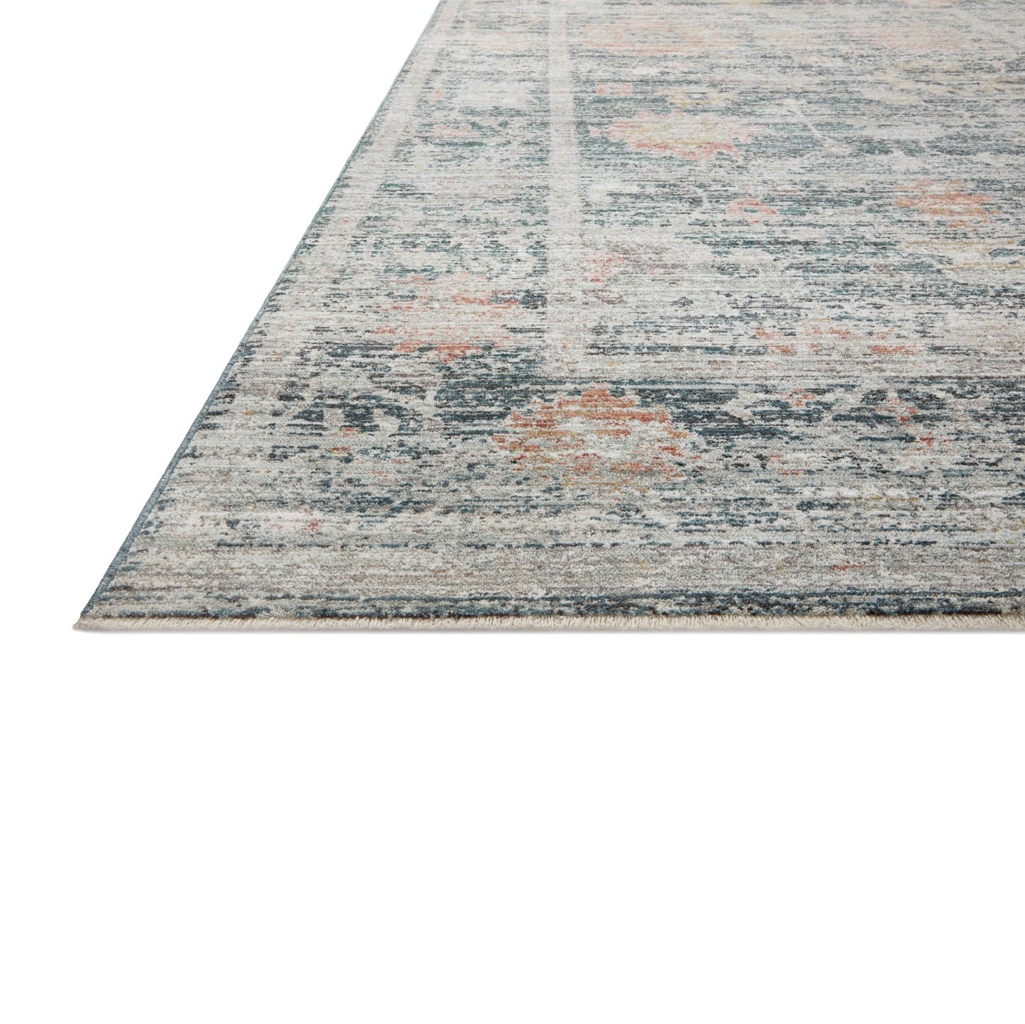 Millie Blue Multi Rug corner