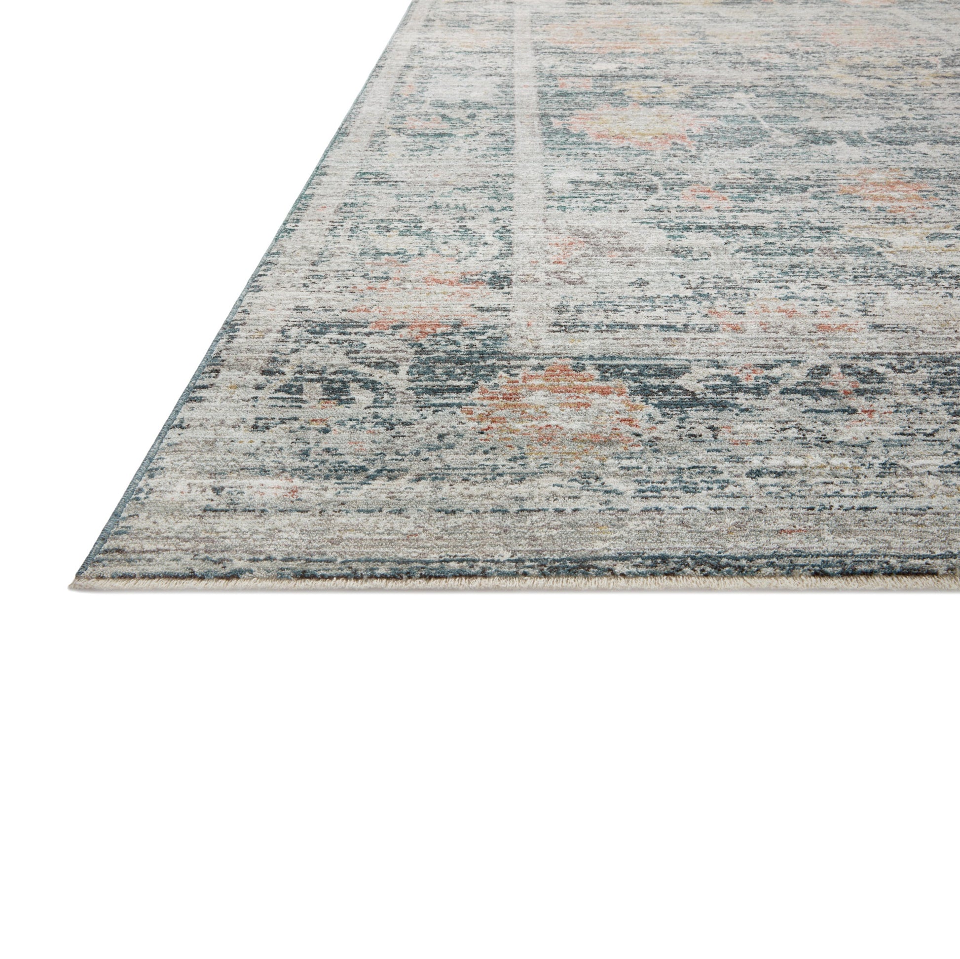 Millie Blue Multi Rug corner