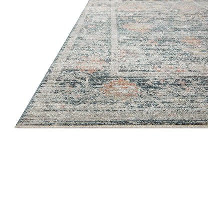 Millie Blue Multi Rug corner