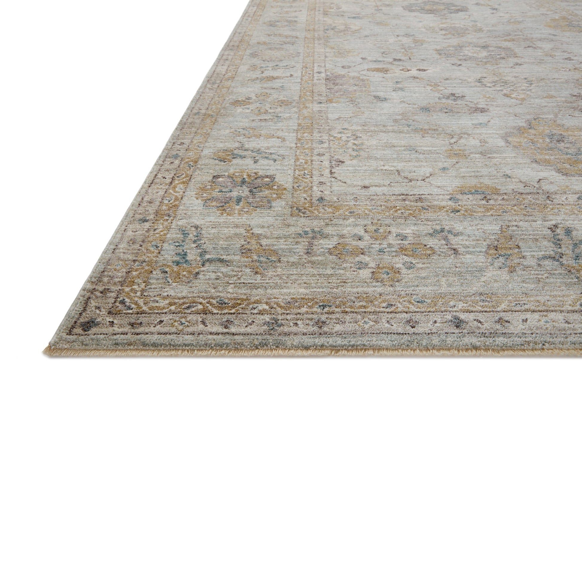 Millie Sky Gold Rug corner