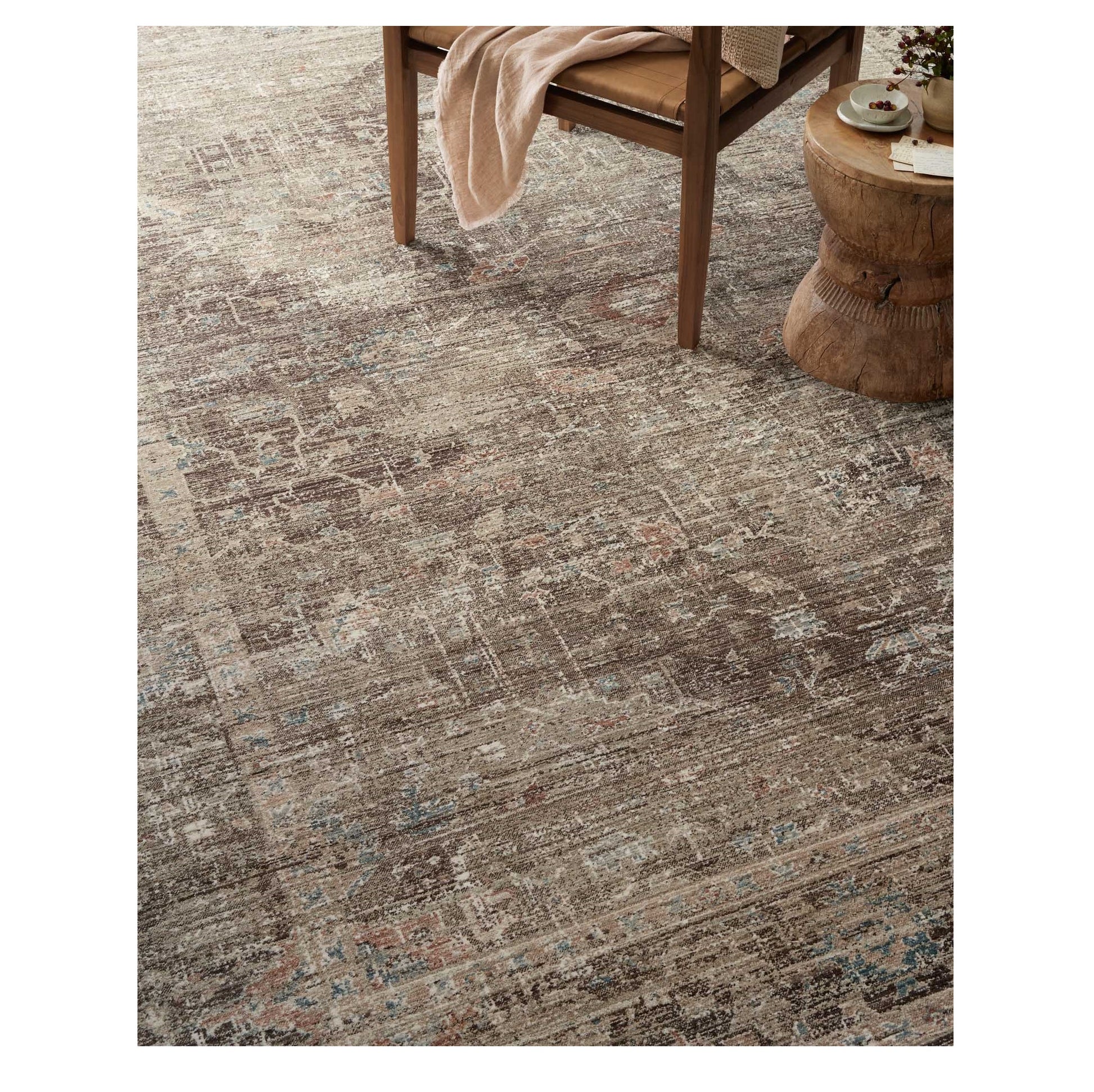 Millie Charcoal Dove Rug under rug
