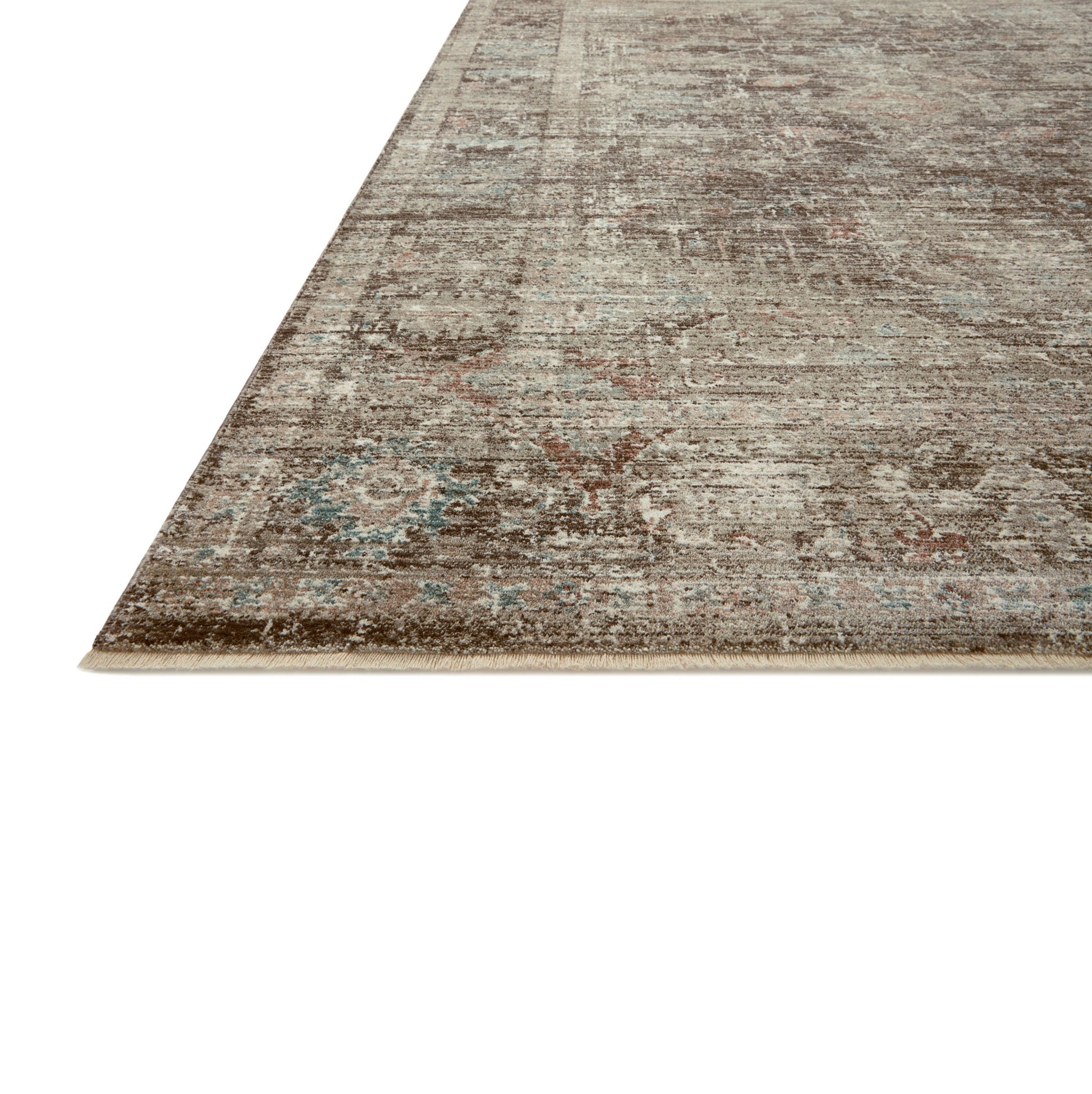 Millie Charcoal Dove Rug corner