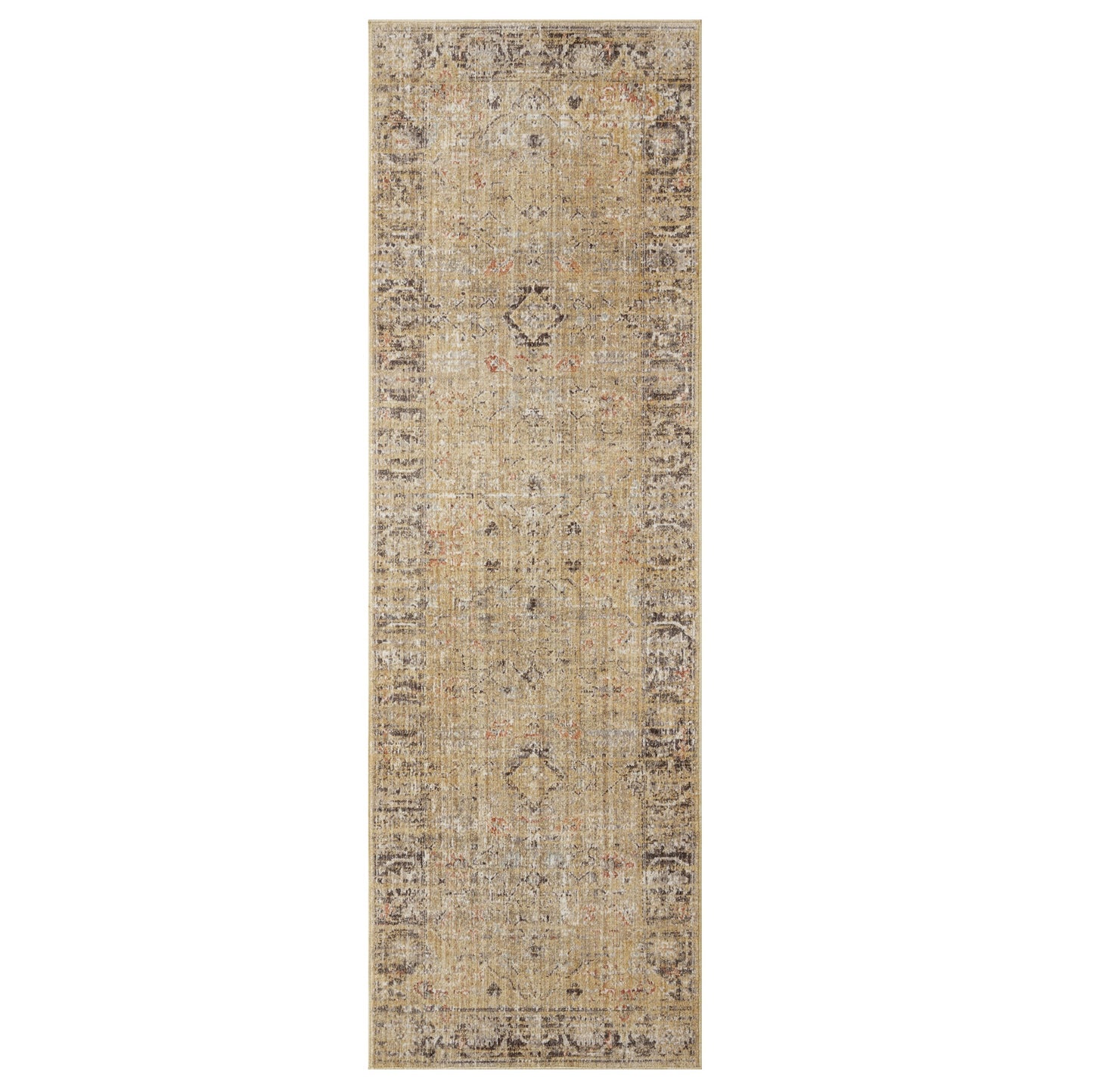 Millie Gold Charcoal Rug runner