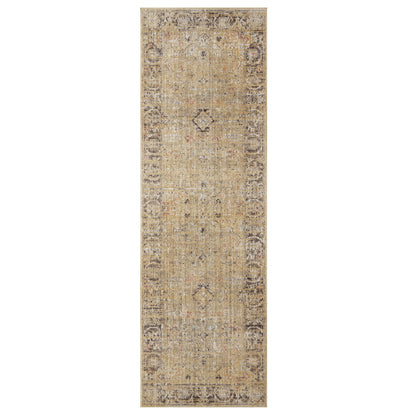 Millie Gold Charcoal Rug runner