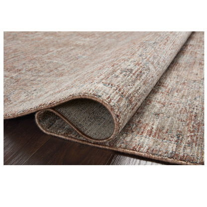 Millie Brick Fog Rug rolled
