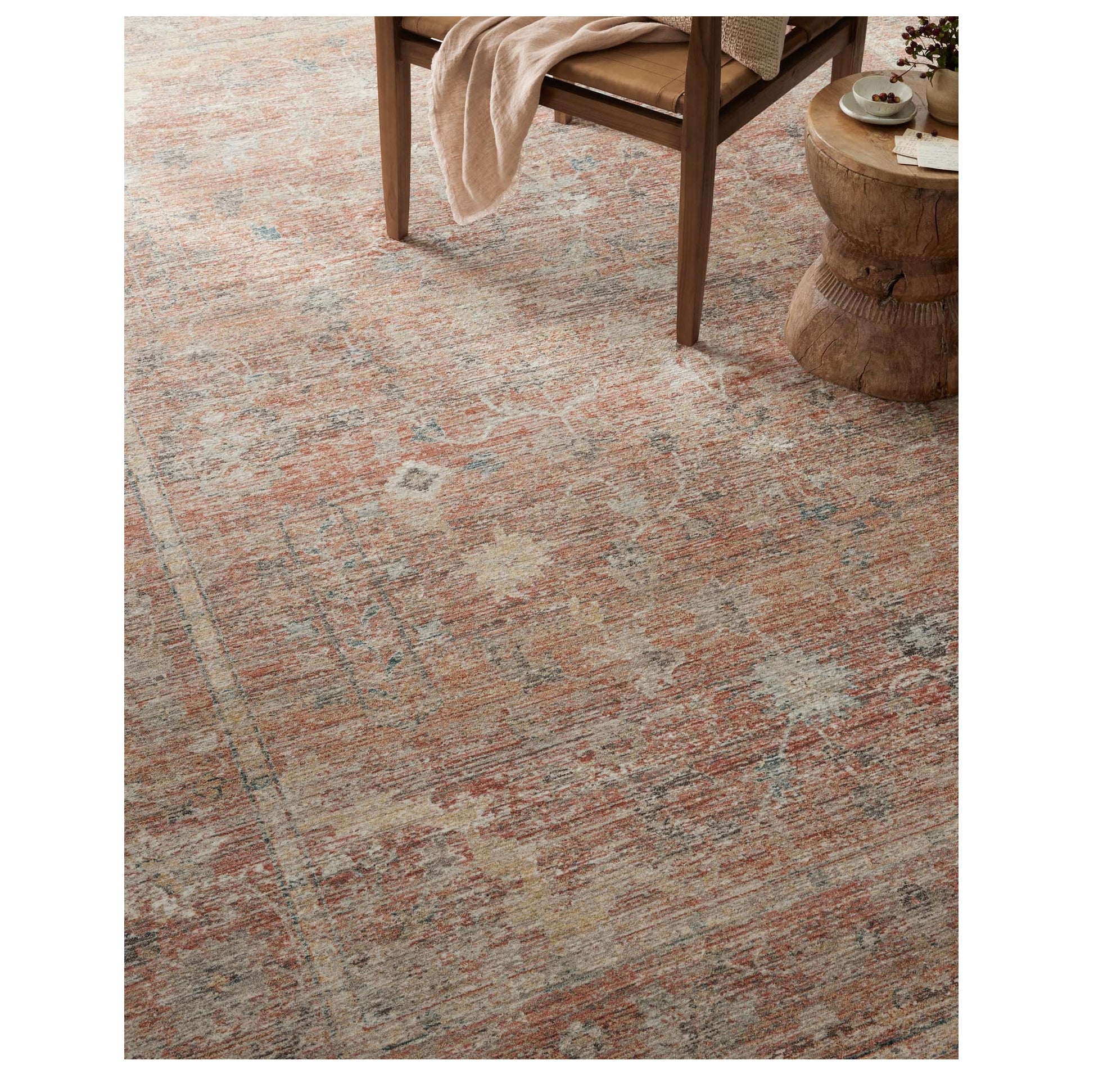 Millie Sunset Multi Rug under chair