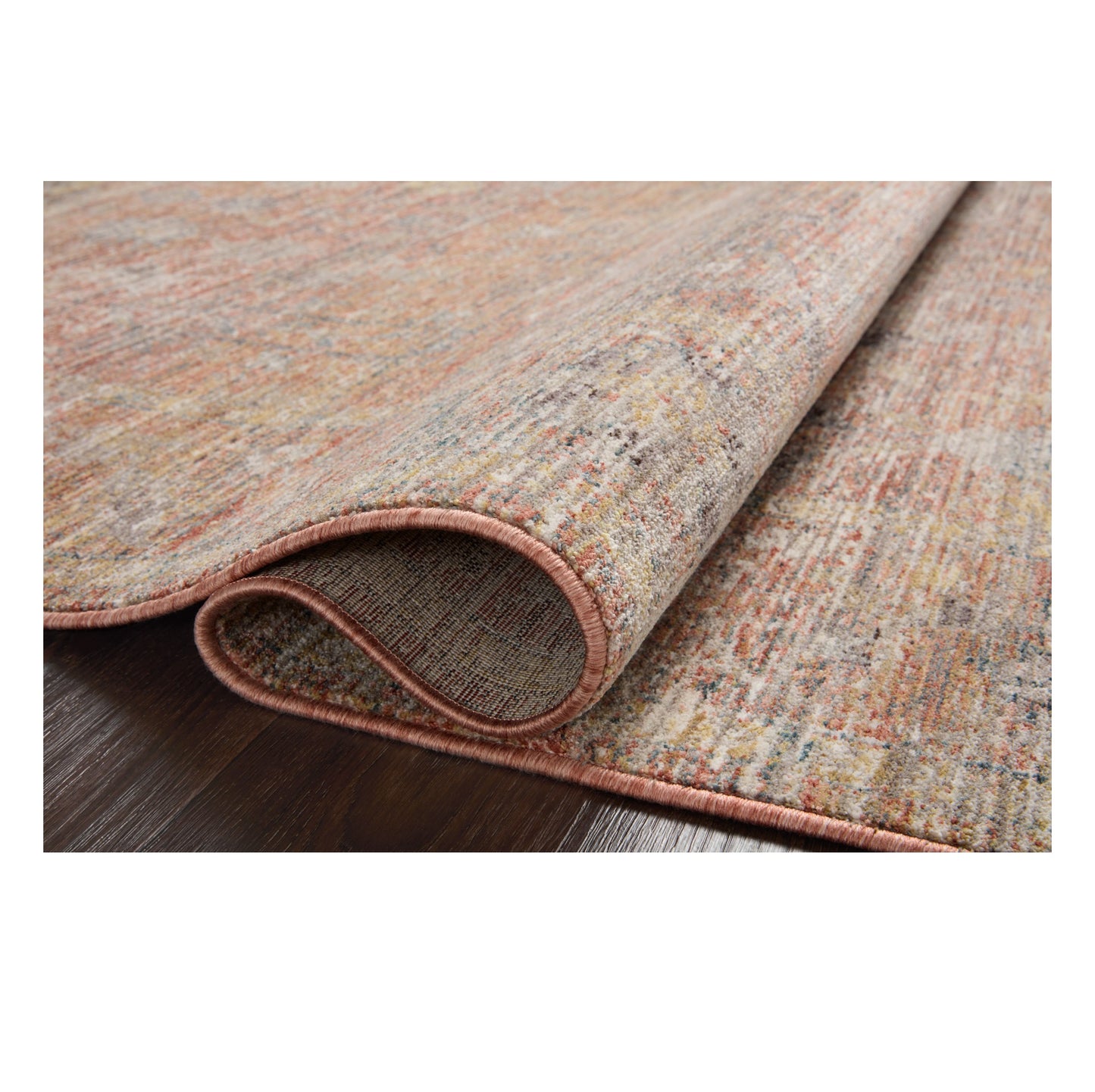 Millie Sunset Multi Rug rolled