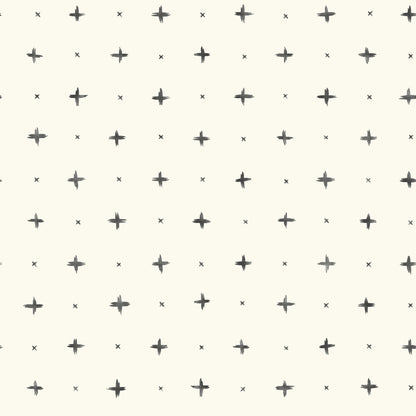 cream wallpaper with black plus sign and x pattern