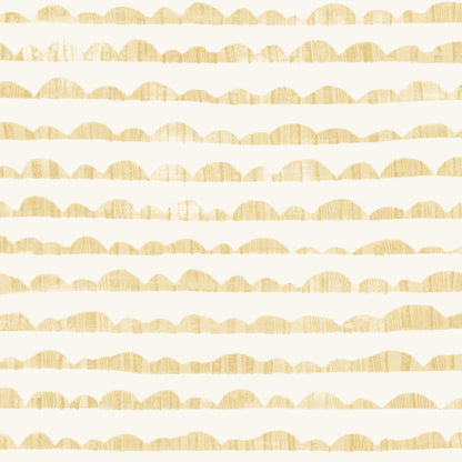yellow and white rolling hill sketch pattern wallpaper
