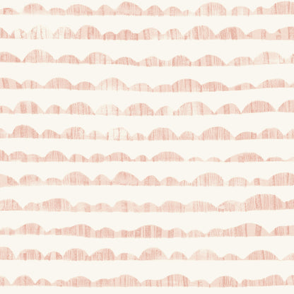 pink and white rolling hill sketch pattern wallpaper