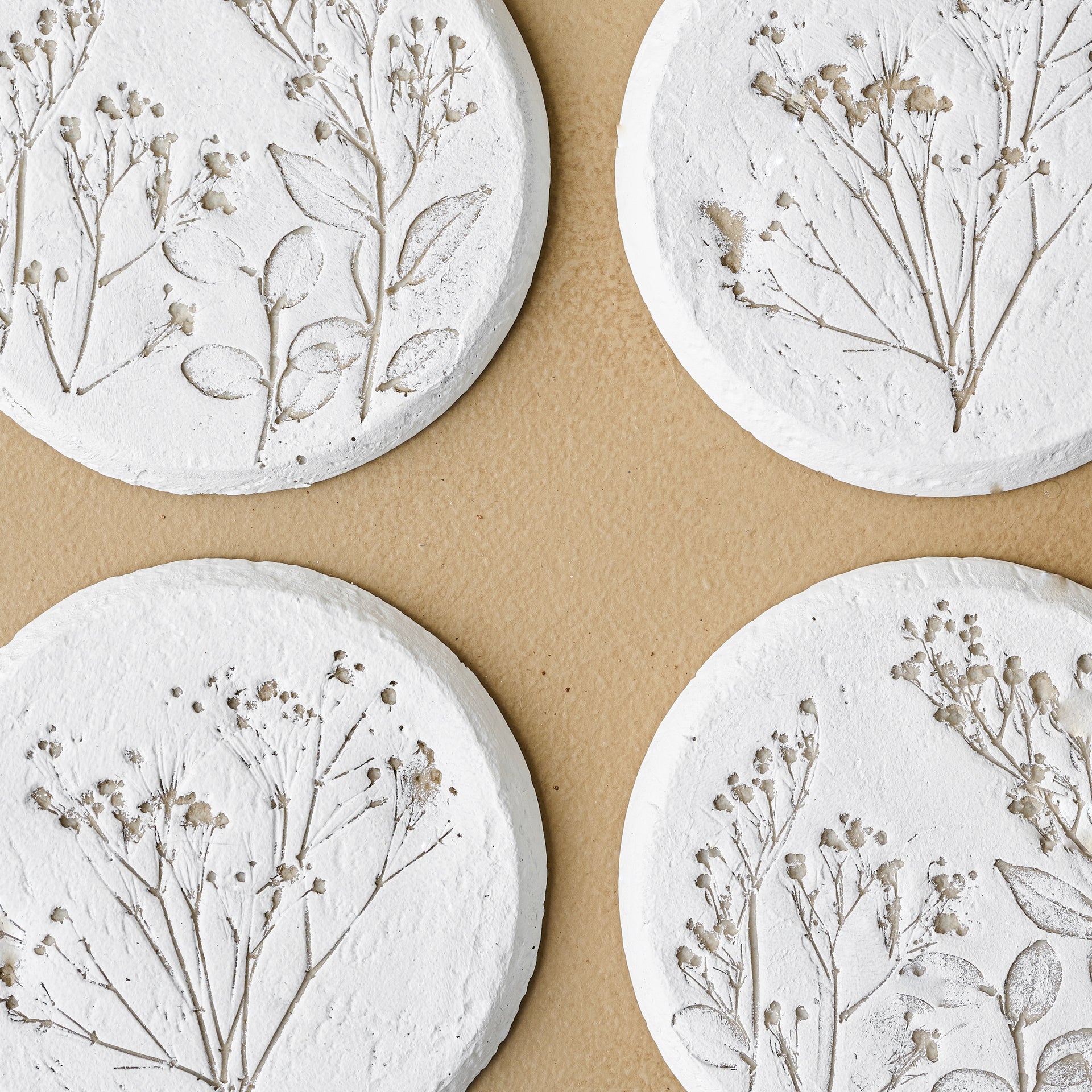 Pressed Flower Plaque Coasters