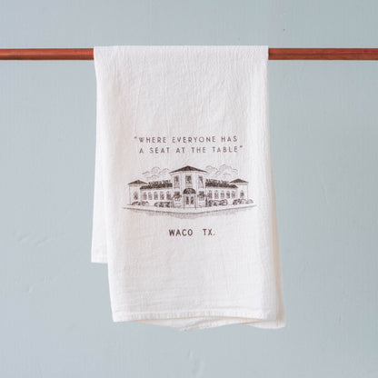 magnolia table restaurant branded tea towel